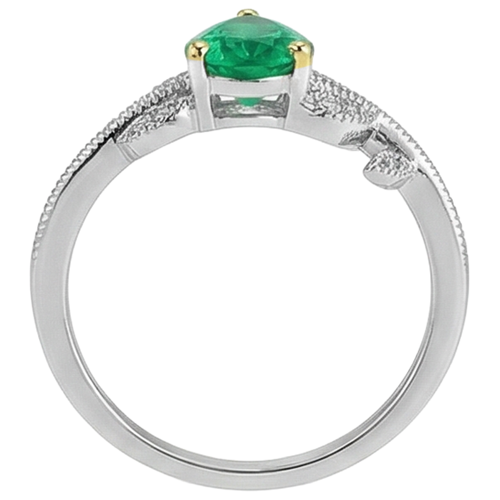 Handcrafted Colored Stone Ring 1 ct – top view