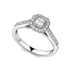 Vintage Look 2.5 Carat Genuine Asscher Diamond Ring