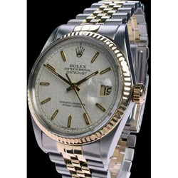 Vintage Rolex Datejust Watch Gents Fluted Bezel Two Tone Jubilee QUICK SET