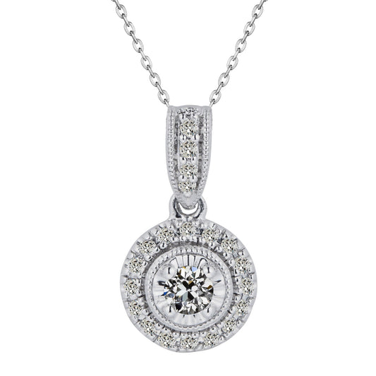 Real Fine Diamond Pendant Necklace – main view