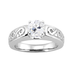 Vintage Style Real Old Cut Round Natural Earth Mined Diamond Anniversary Ring 1.75 Carats
