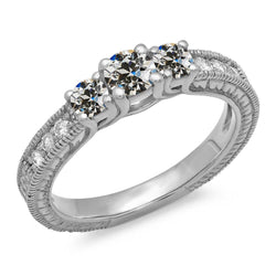 Vintage Style Round Old Miner Real Natural Earth Mined Diamond Ladies Jewelry 5 Carats