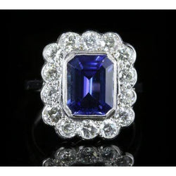 Vintage Style Tanzanite Cocktail Ring