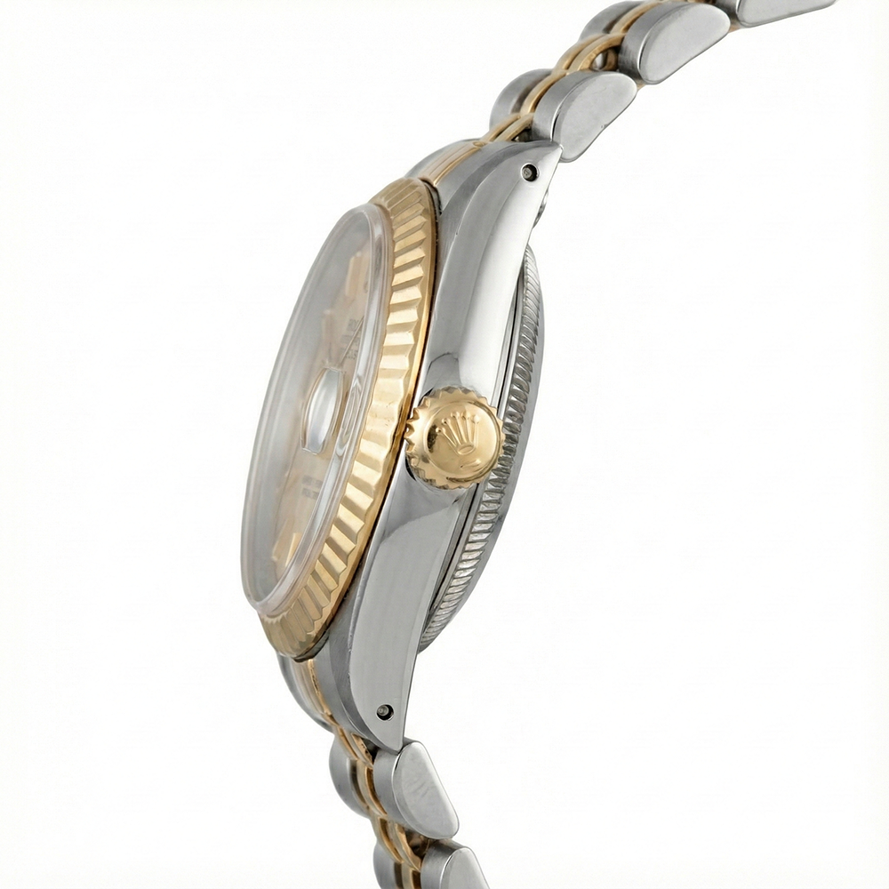 Vintage Ladies Steel Gold Two-Tone Vintage Rolex Fi Watch Jubilee