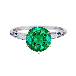 Handcrafted Vintage Colombian Emerald Gemstone Ring – 3 ct 14K