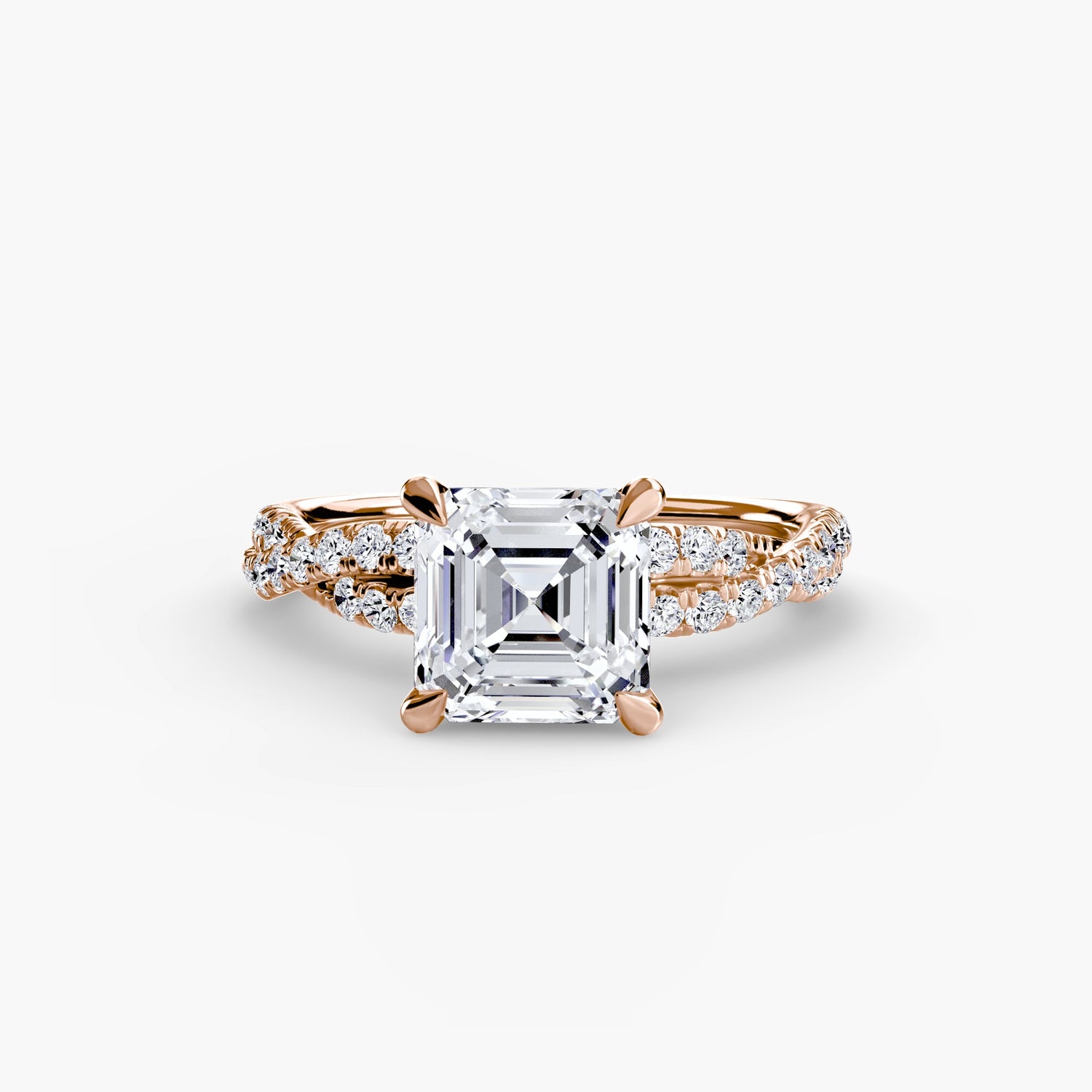 Round Brilliant Precious Stone ring in Gold – close-up