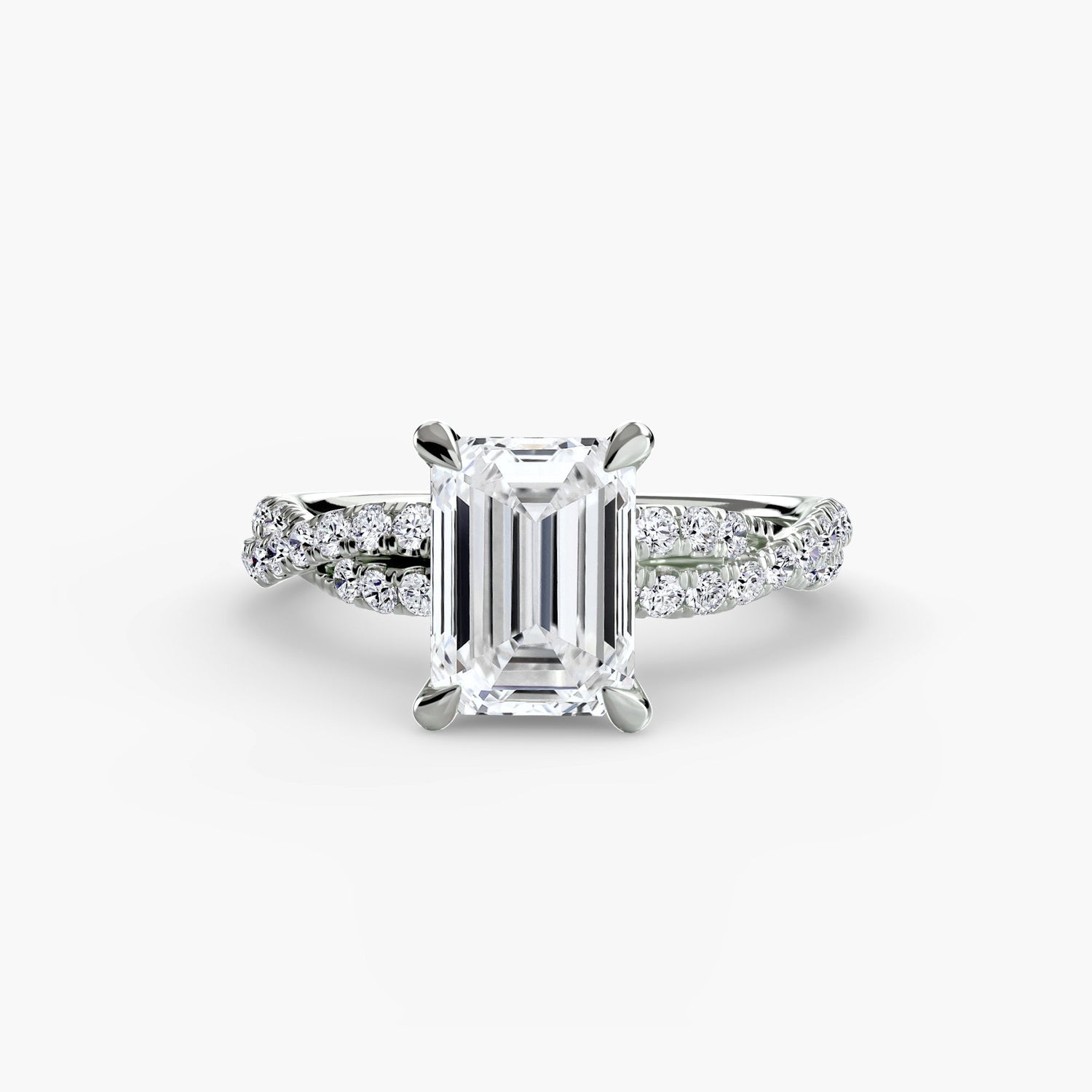 Precious Stone Round Brilliant Setting in Gold – back view