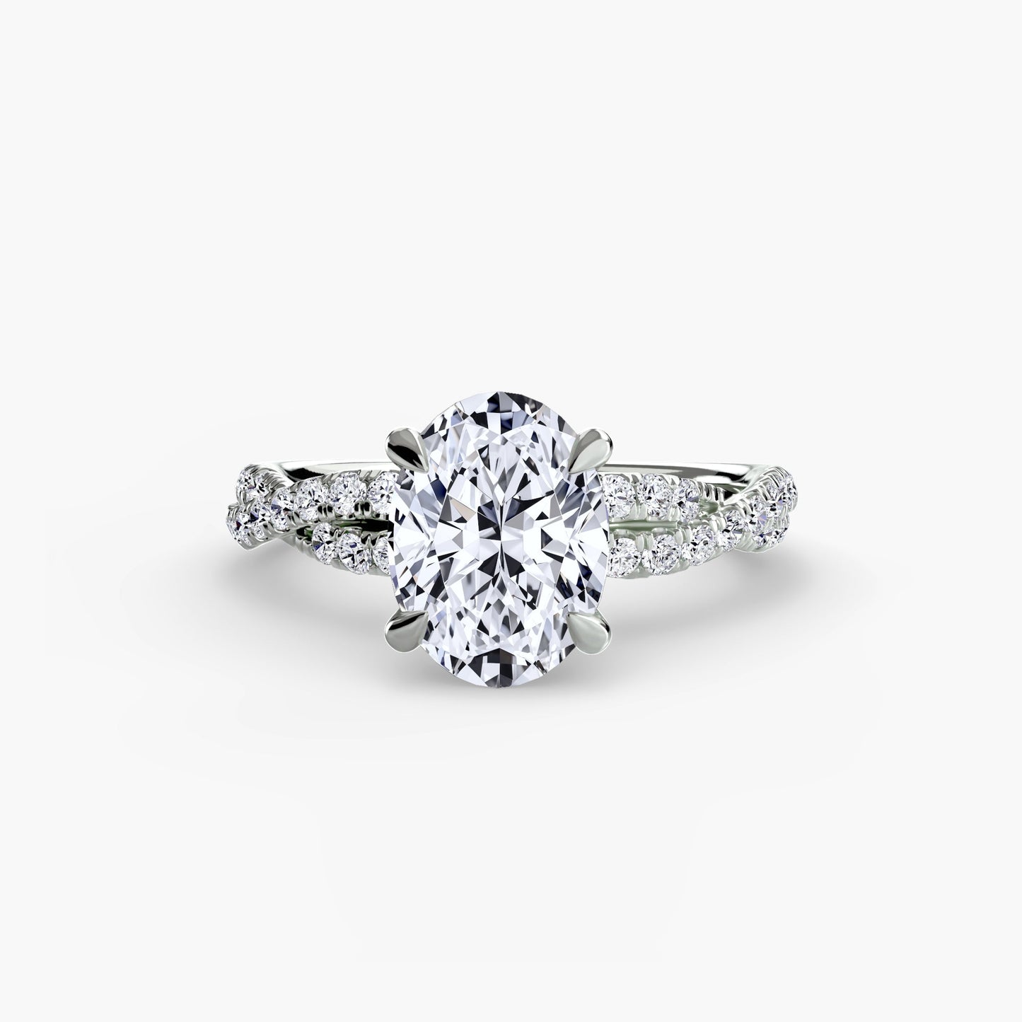 Precious Stone Round Brilliant Setting in Gold – profile view