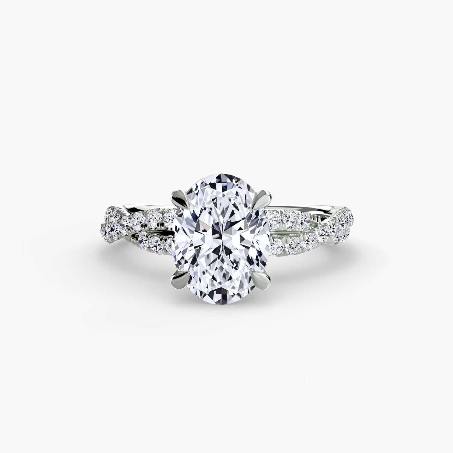 Precious Stone Round Brilliant Setting in Gold – profile view