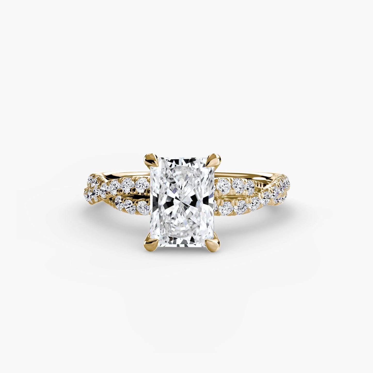 Round Brilliant Precious Stone ring in Gold – alternate view