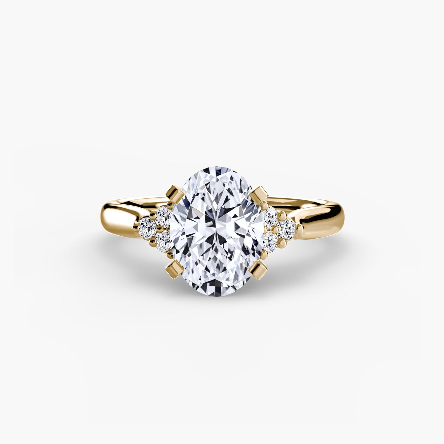 Radiant Gemstone Setting ct – profile view