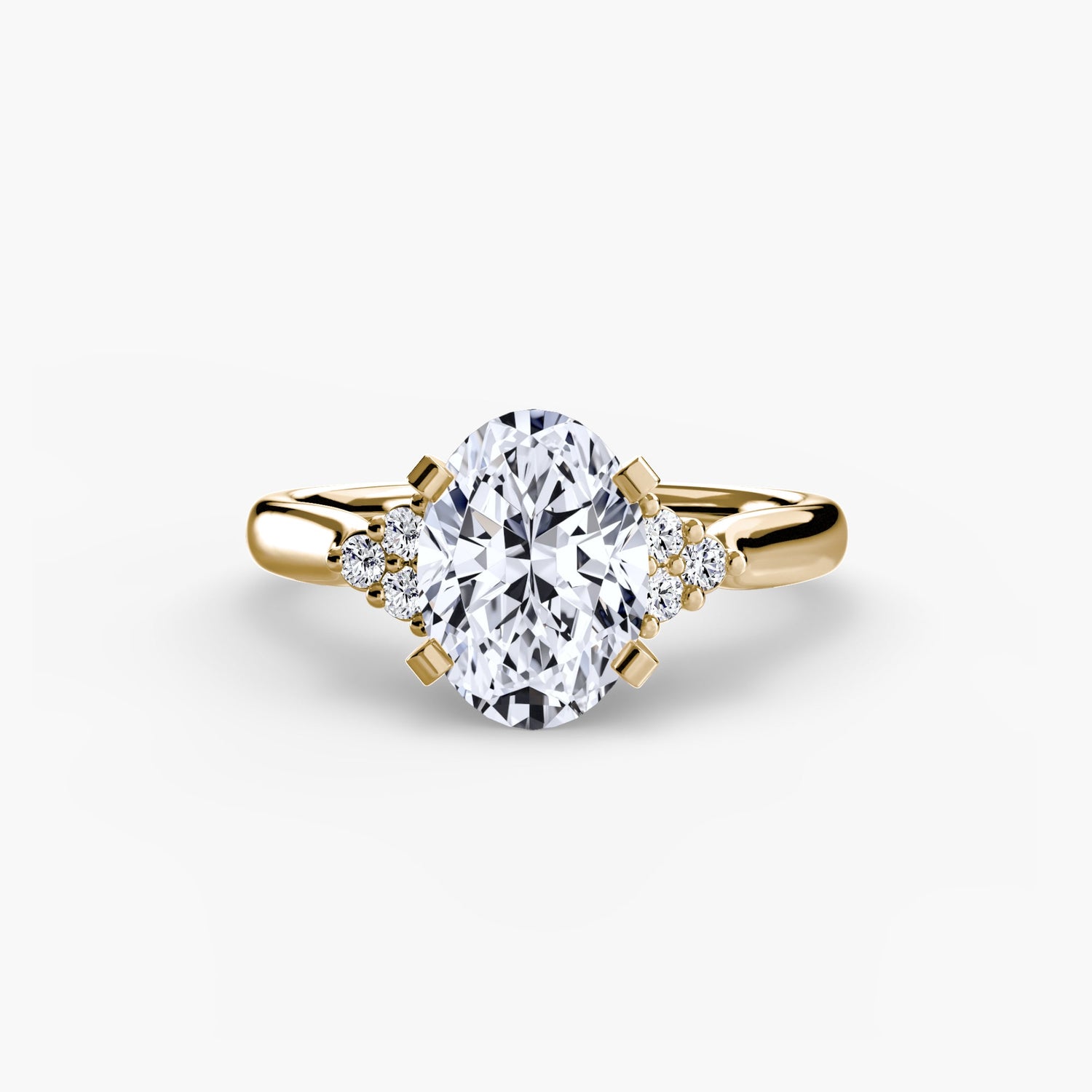 Radiant Gemstone Setting ct – profile view