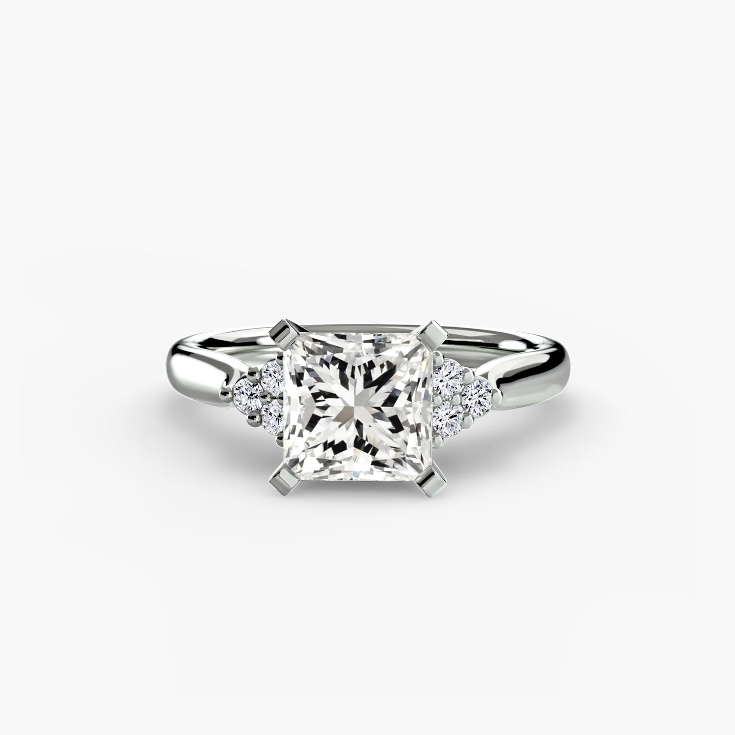 Radiant Gemstone Setting ct – side view