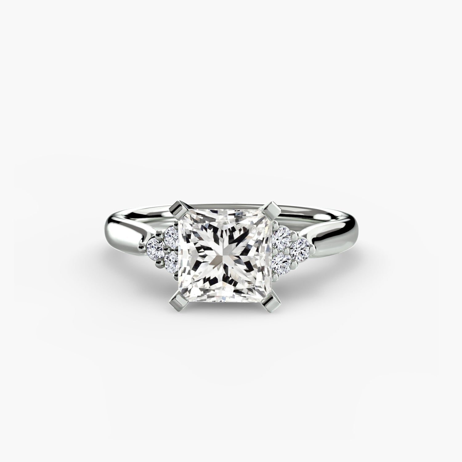 Radiant Gemstone Setting ct – side view