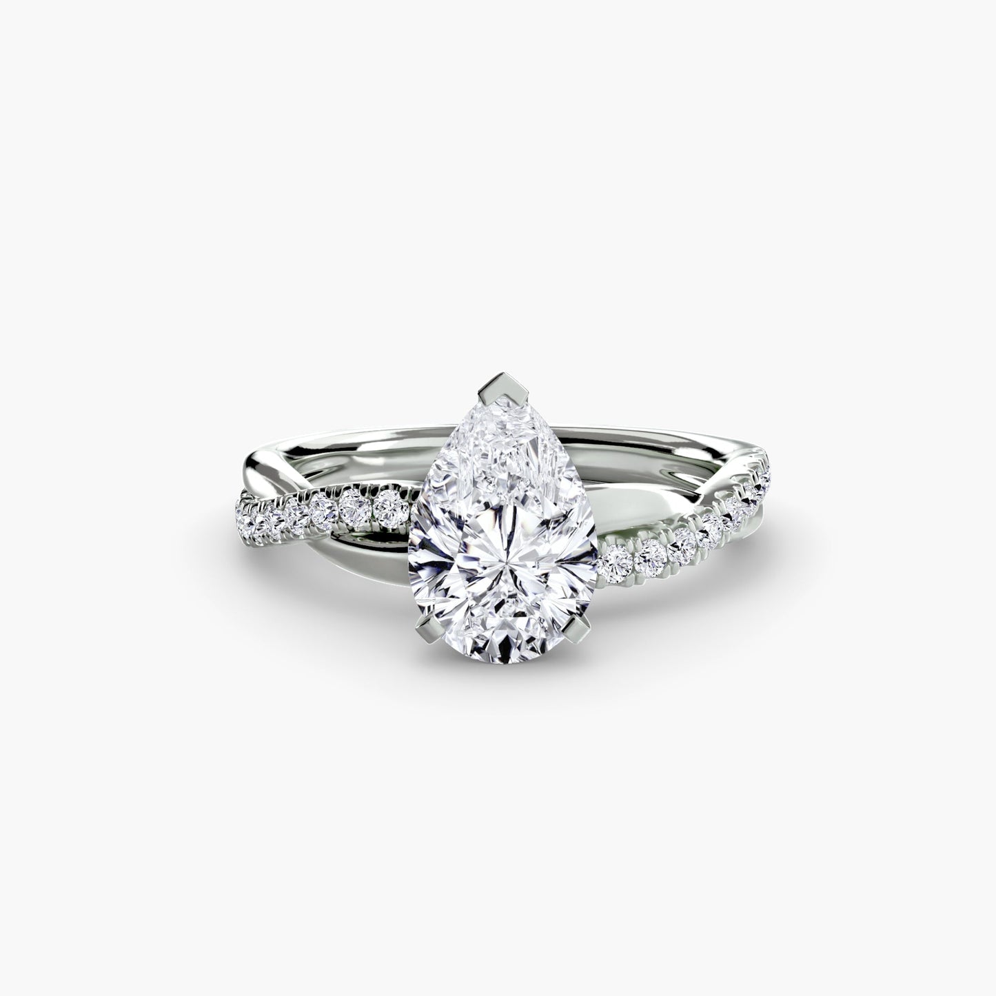 Real Fine Emerald Setting – profile view