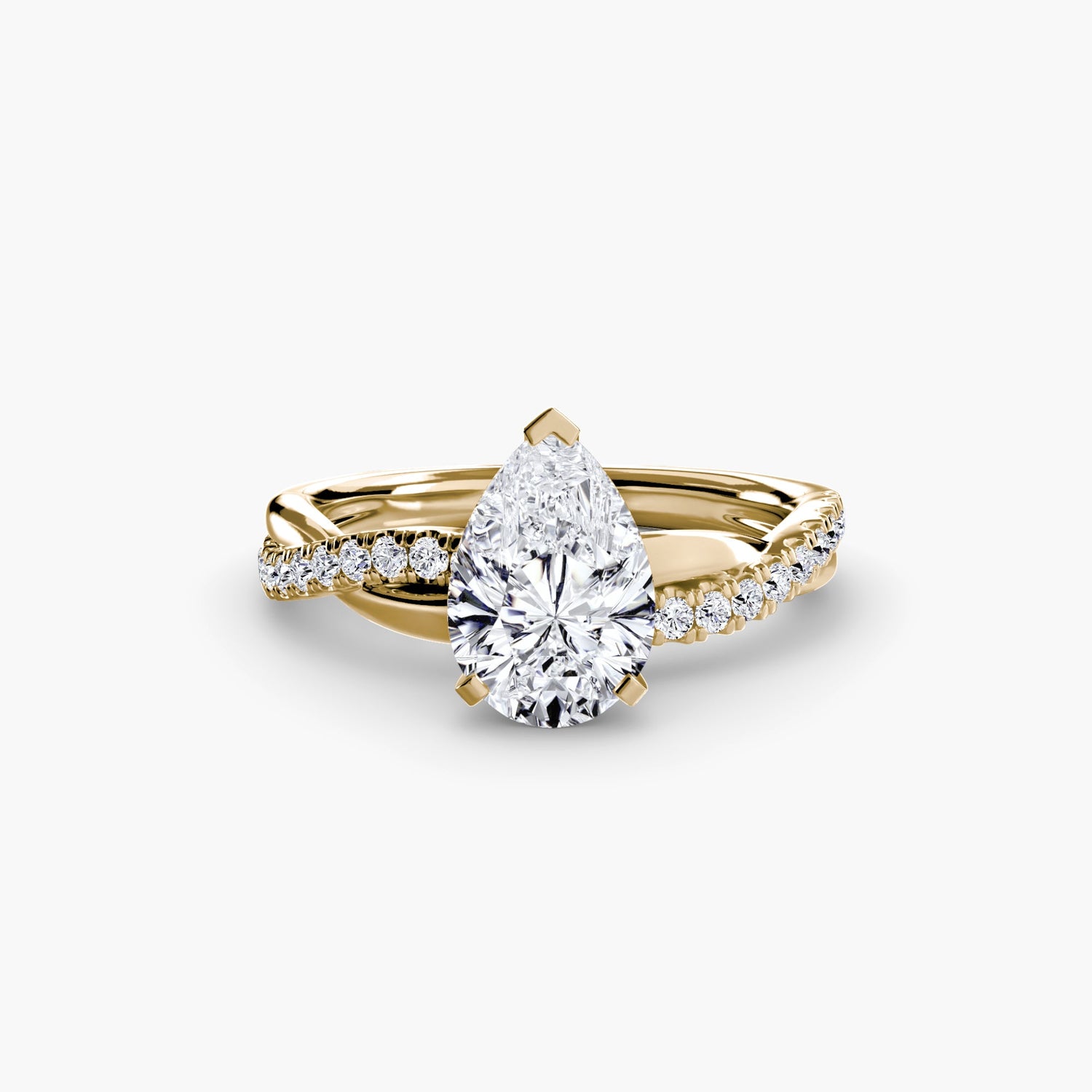 Fine Emerald Setting -ct Gold – angle view