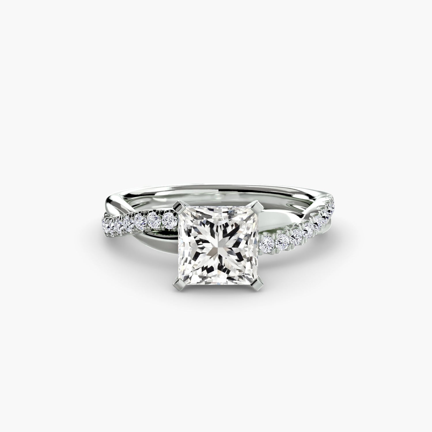 Round Brilliant Fine Emerald ring in Gold – main view