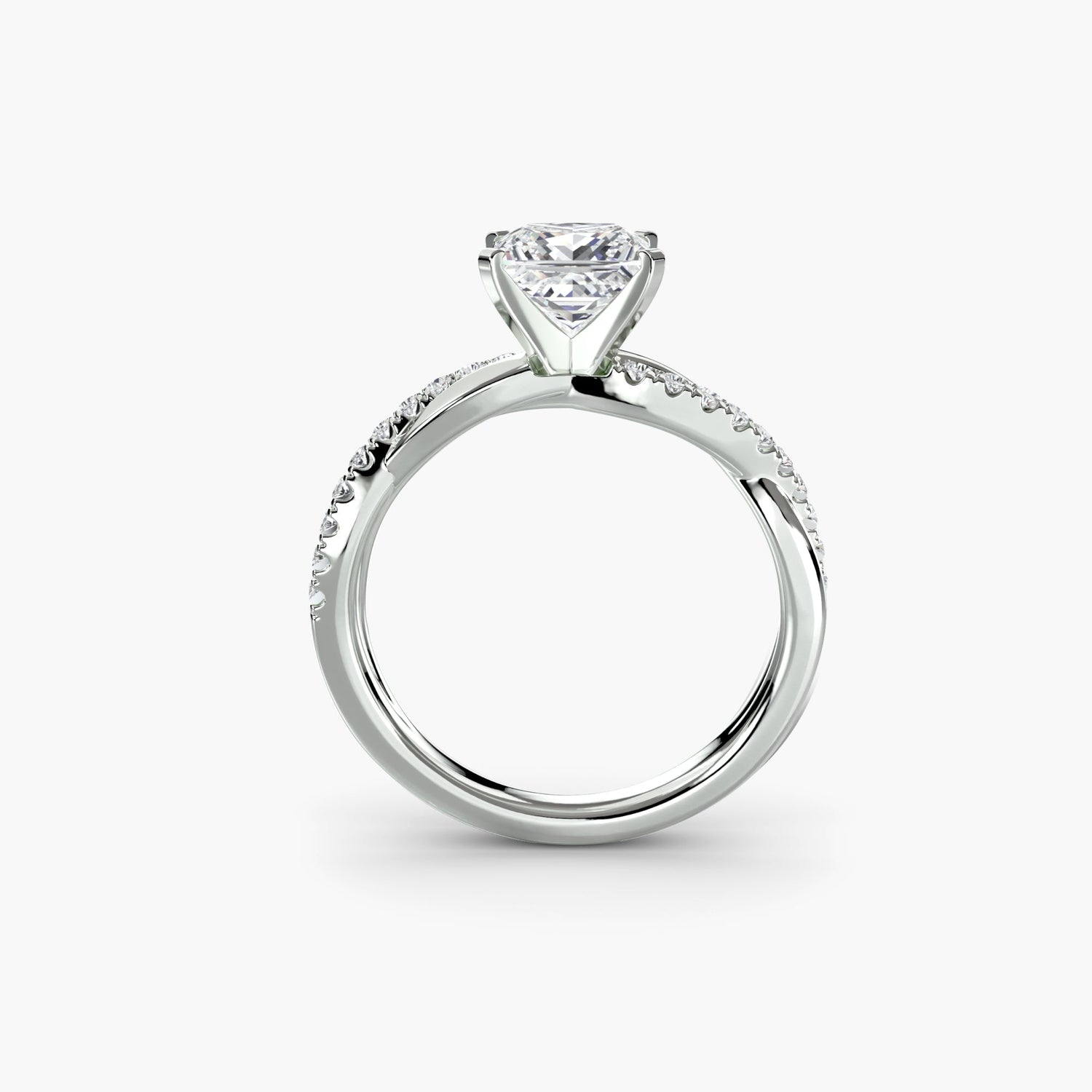 Real Fine Emerald Setting – front view