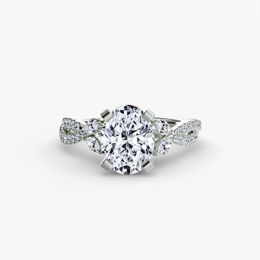 Genuine Brilliant Diamond Setting 0.35 ct Gold – main view