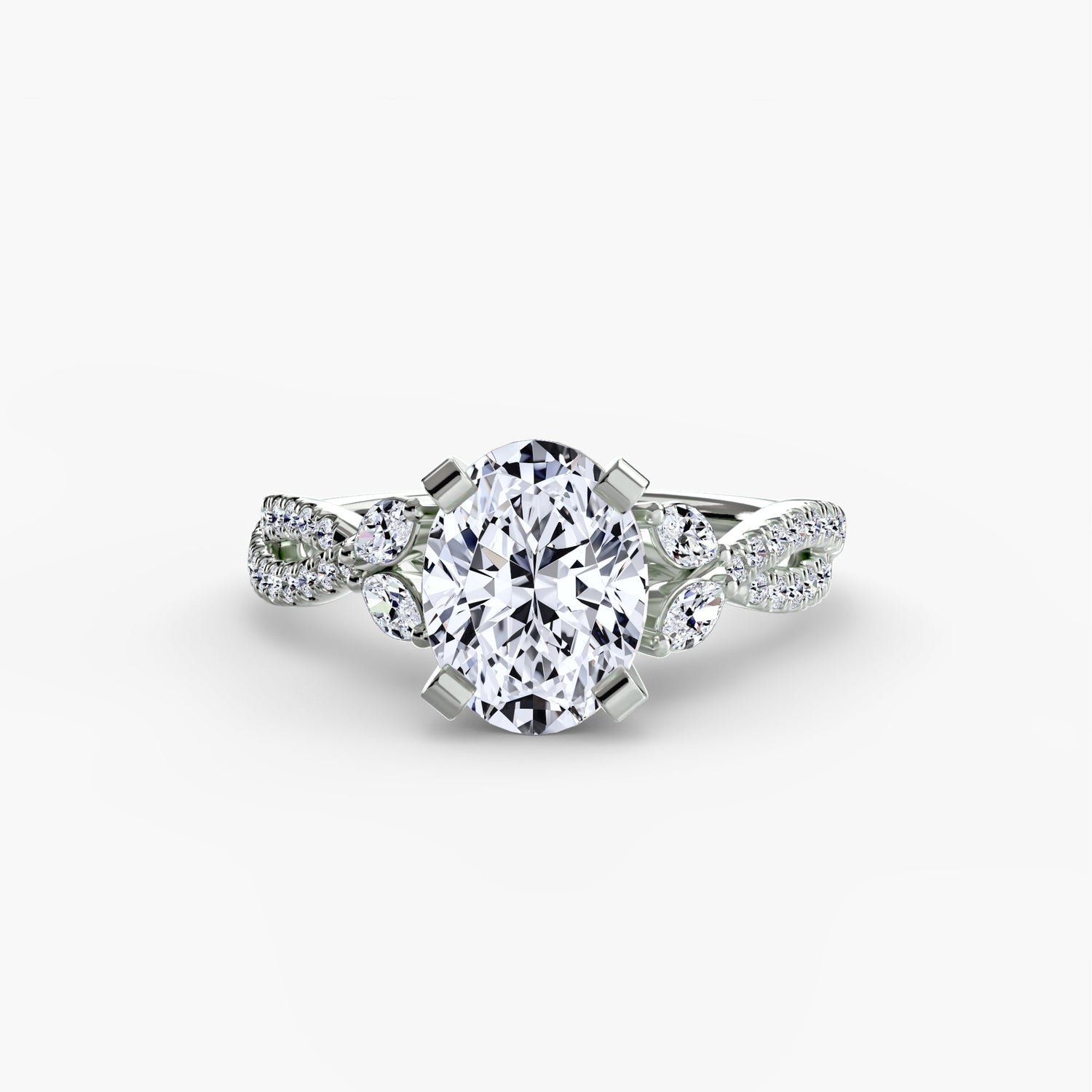 Genuine Brilliant Diamond Setting 0.35 ct Gold – detail view