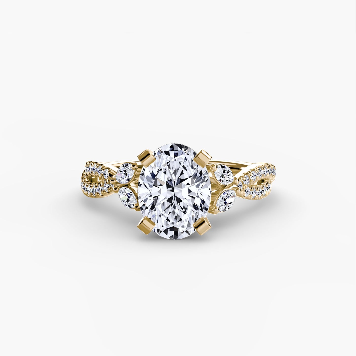 Custom Brilliant Diamond Setting 0.35 ct – top view