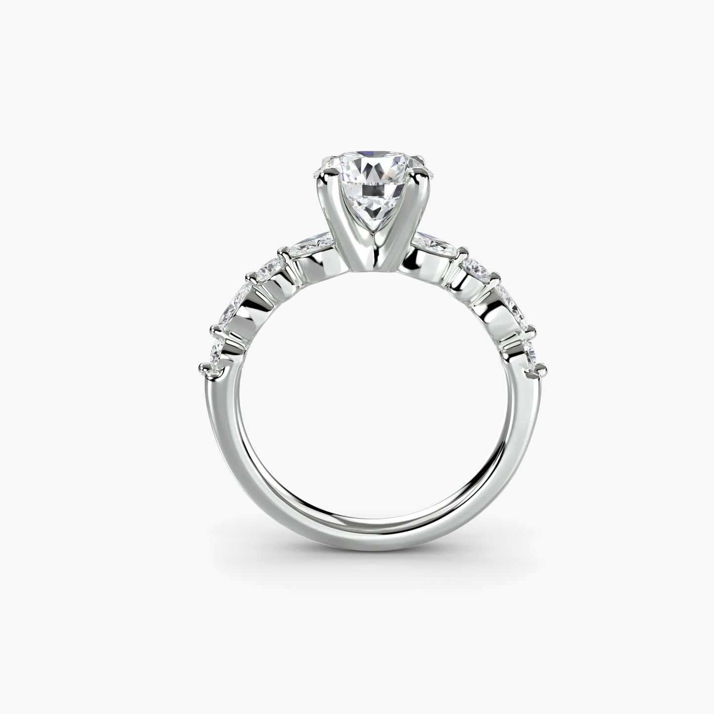 Shimmering Fine Diamond Setting 0.35 ct – front view