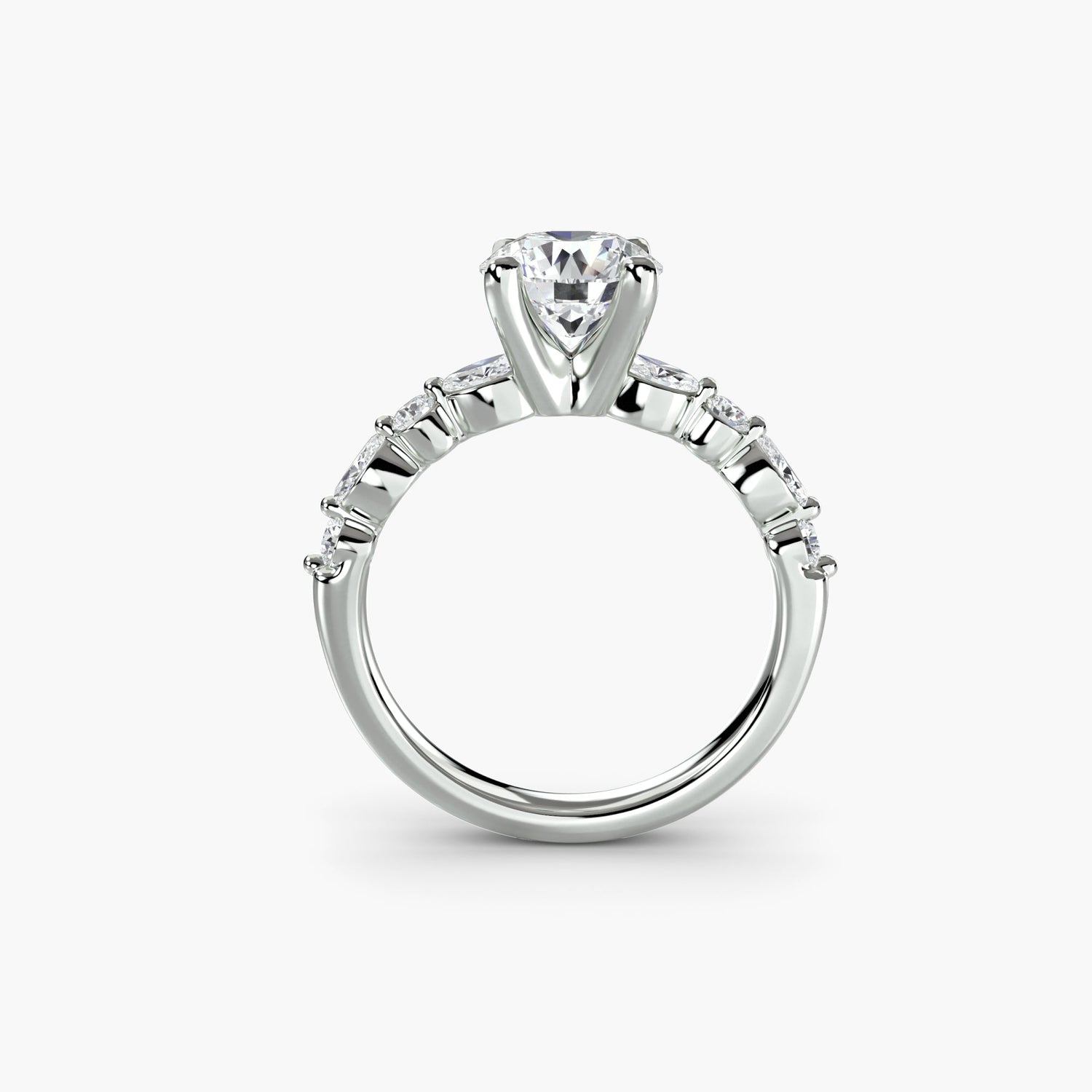Shimmering Fine Diamond Setting 0.35 ct – front view