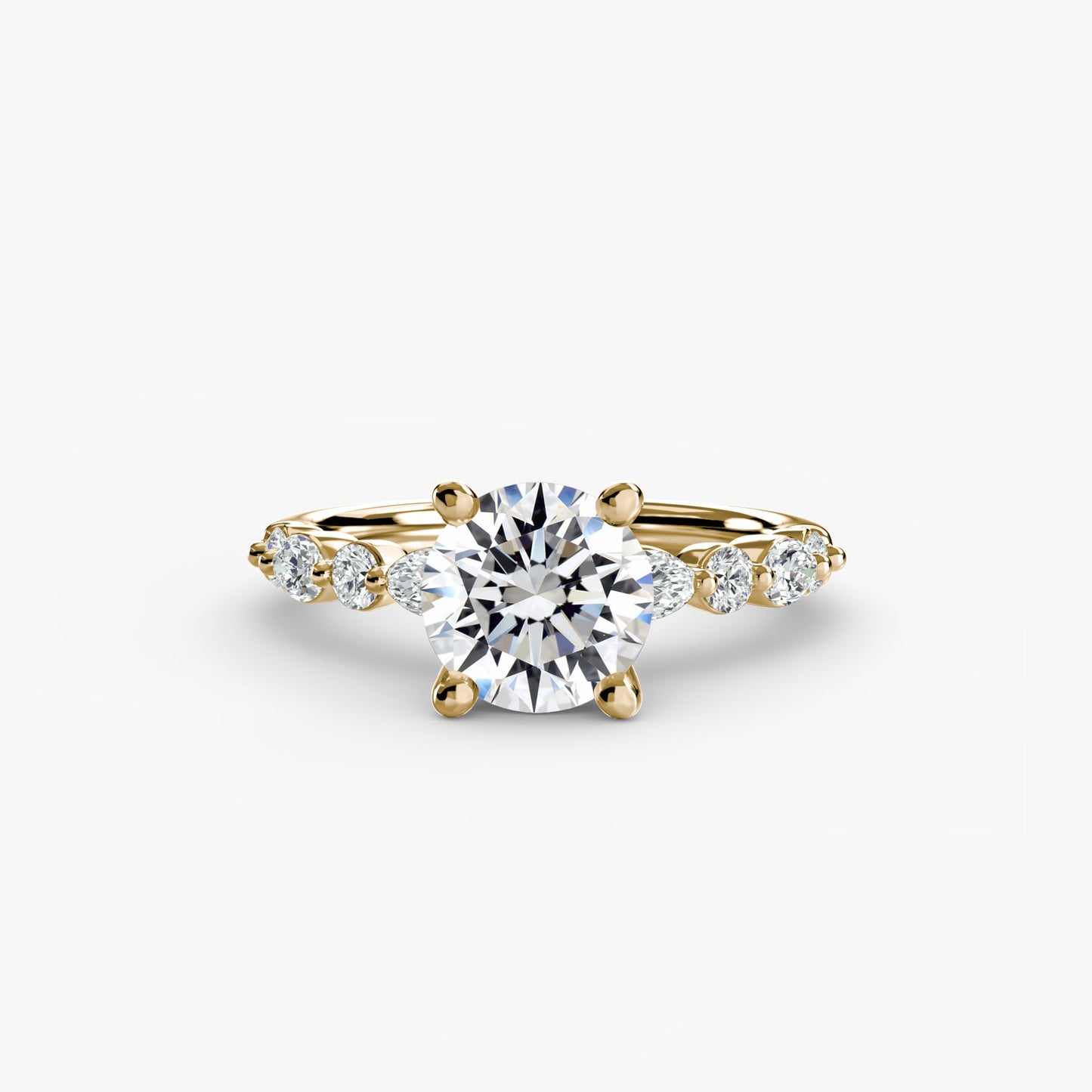 Fine Diamond Setting 0.35-ct Gold – front view