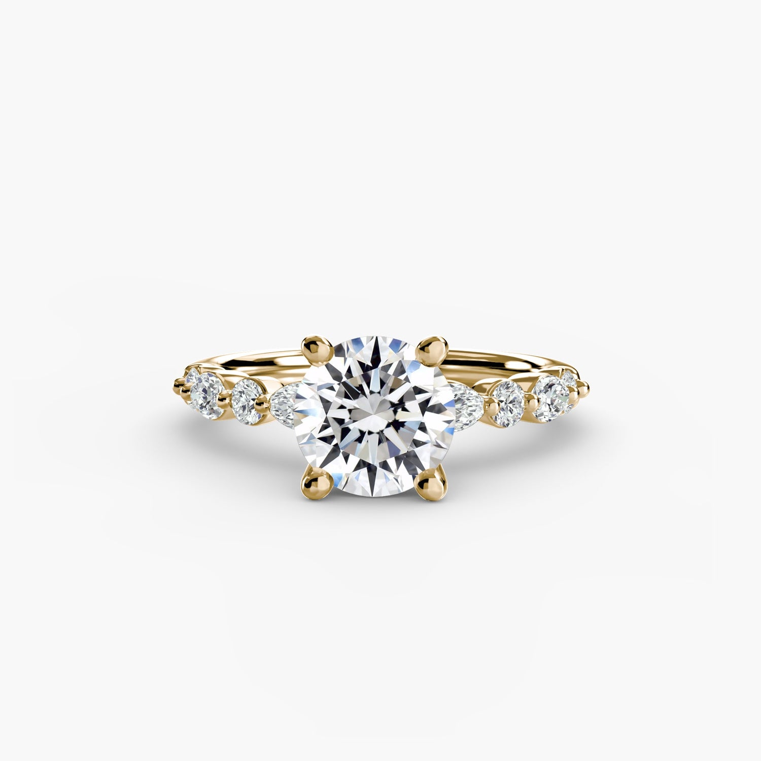 Fine Diamond Setting 0.35-ct Gold – front view