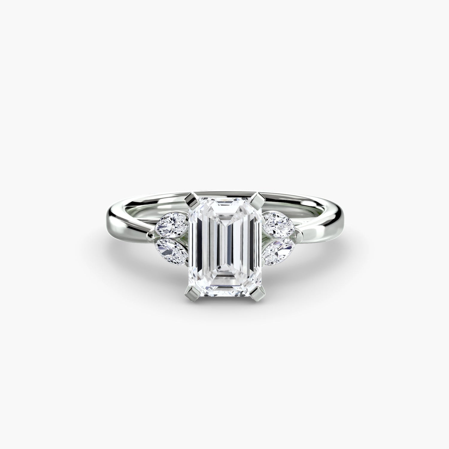 Gemstone Round Brilliant Setting in Gold – back view