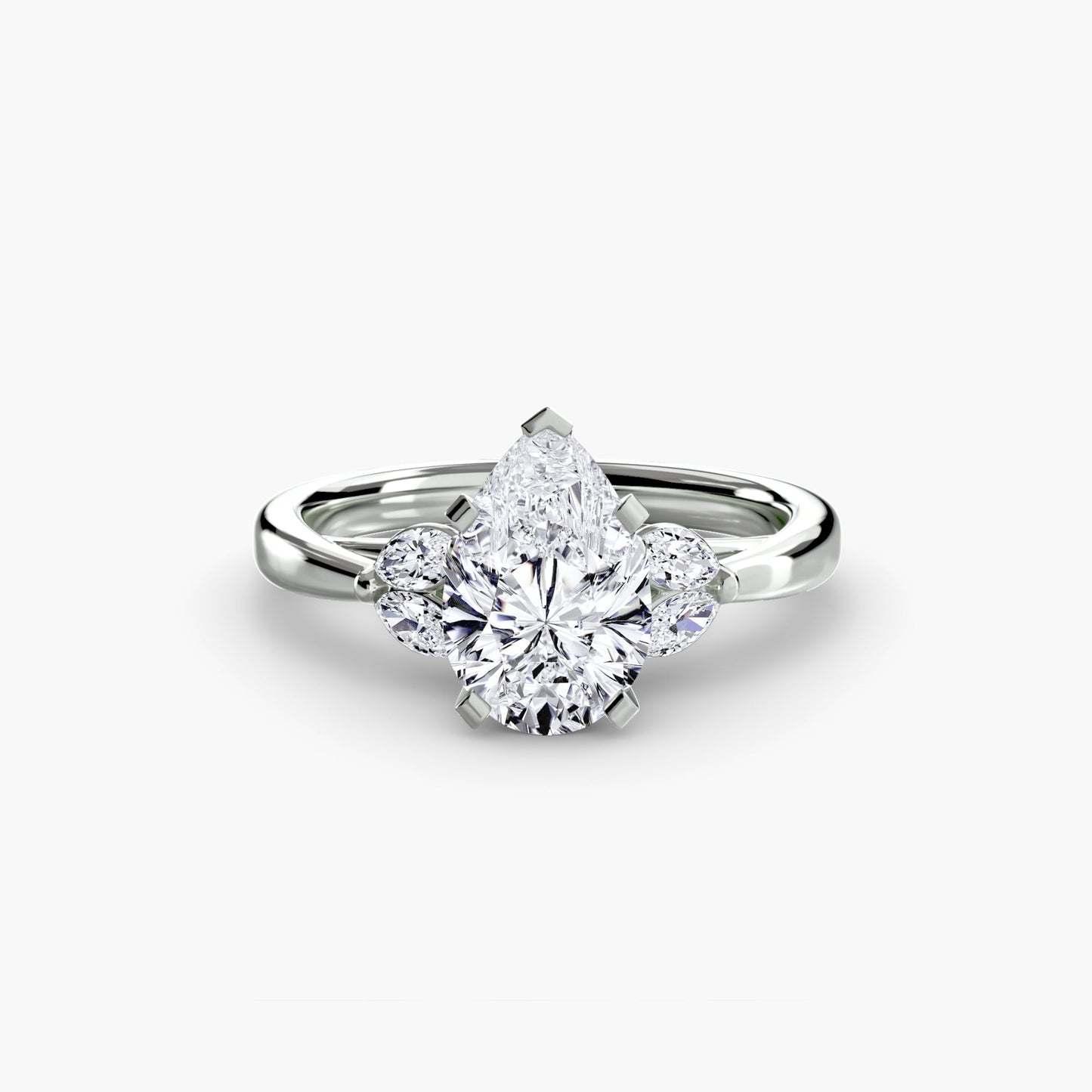 Gemstone Round Brilliant Setting in Gold – top view
