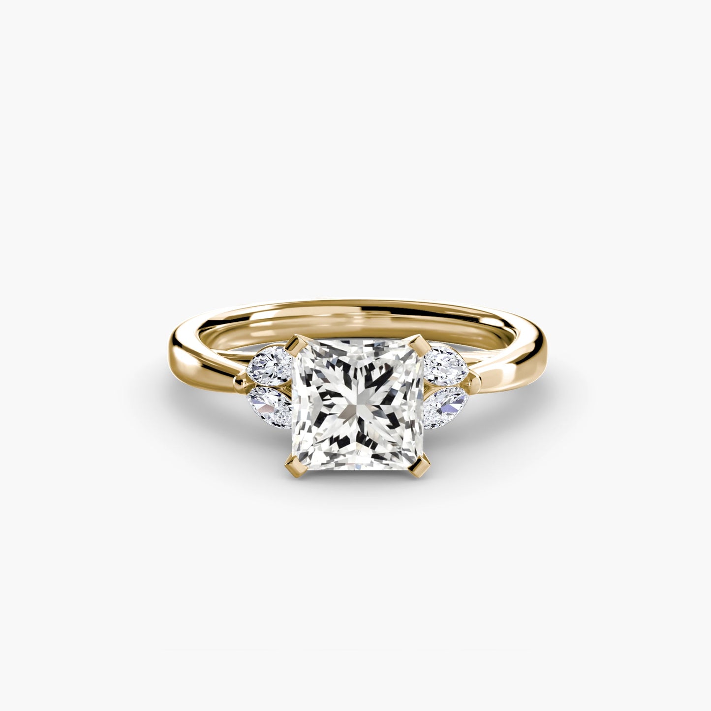 Real Gemstone Setting ct Gold – side view