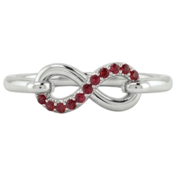 Wedding Infinity Band 0.25 Carats Burma Ruby Jewelry