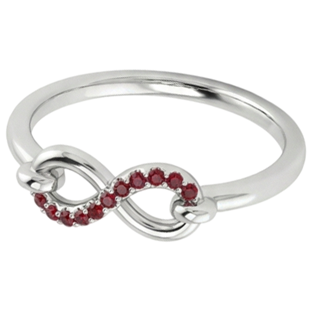 Wedding Infinity Band 0.25 Carats Burma Ruby Jewelry