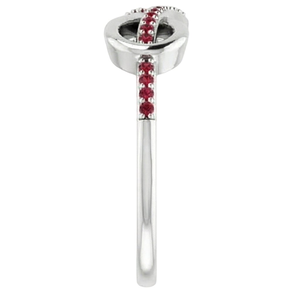 Wedding Infinity Band Round Rubies 0.50 Carats
