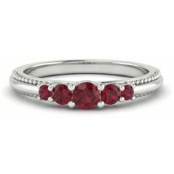 Wedding Ring Burma Ruby 1.10 Carats Antique Style Jewelry New