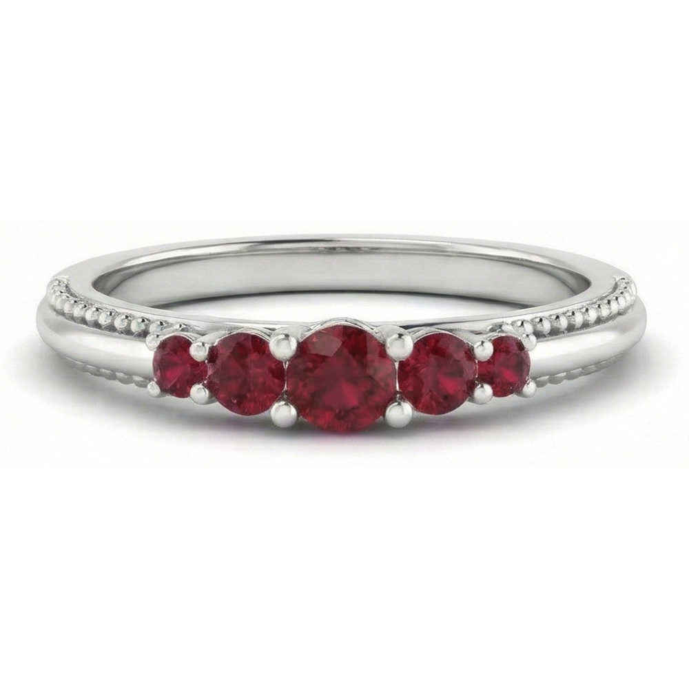 Wedding Ring Burma Ruby 1.10 Carats Antique Style Jewelry New