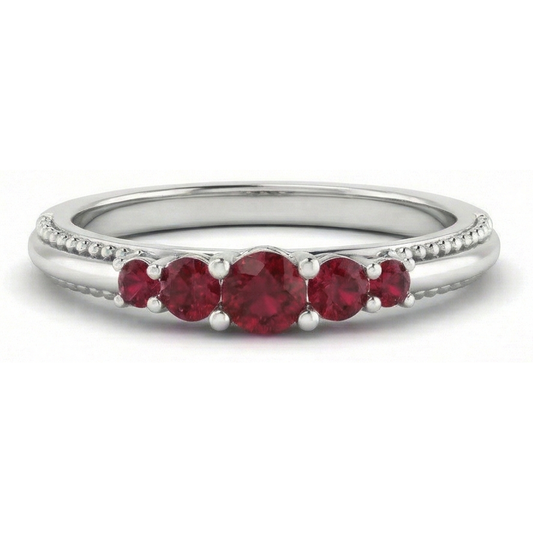 Wedding Ring Burma Ruby 1.10 Carats Antique Style Jewelry New