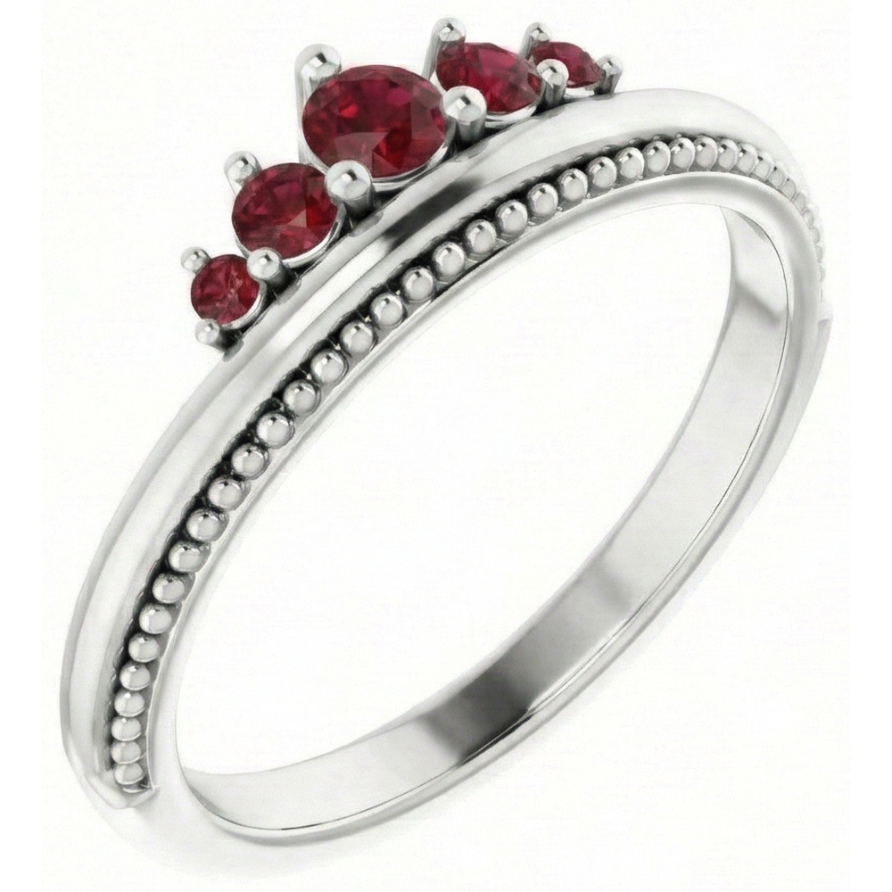 Wedding Ring Burma Ruby 1.10 Carats Antique Style Jewelry New