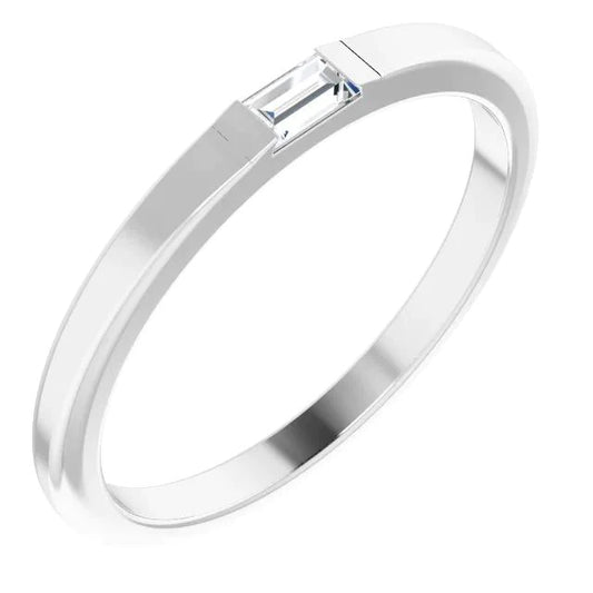 Wedding Band 0.30 Carats Genuine Duamond White Gold Men's Ring
