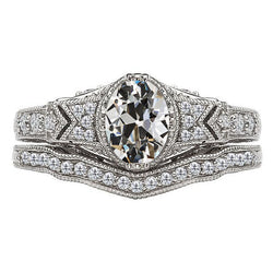 Diamond Proposal Ring – Antique 3 ct 14K White Gold