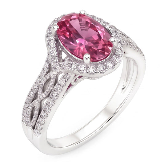 White Gold 14K 3.50 Ct Sapphire And Natural Earth Mined Diamond ( Not Lab Grown )s Anniversary Ring