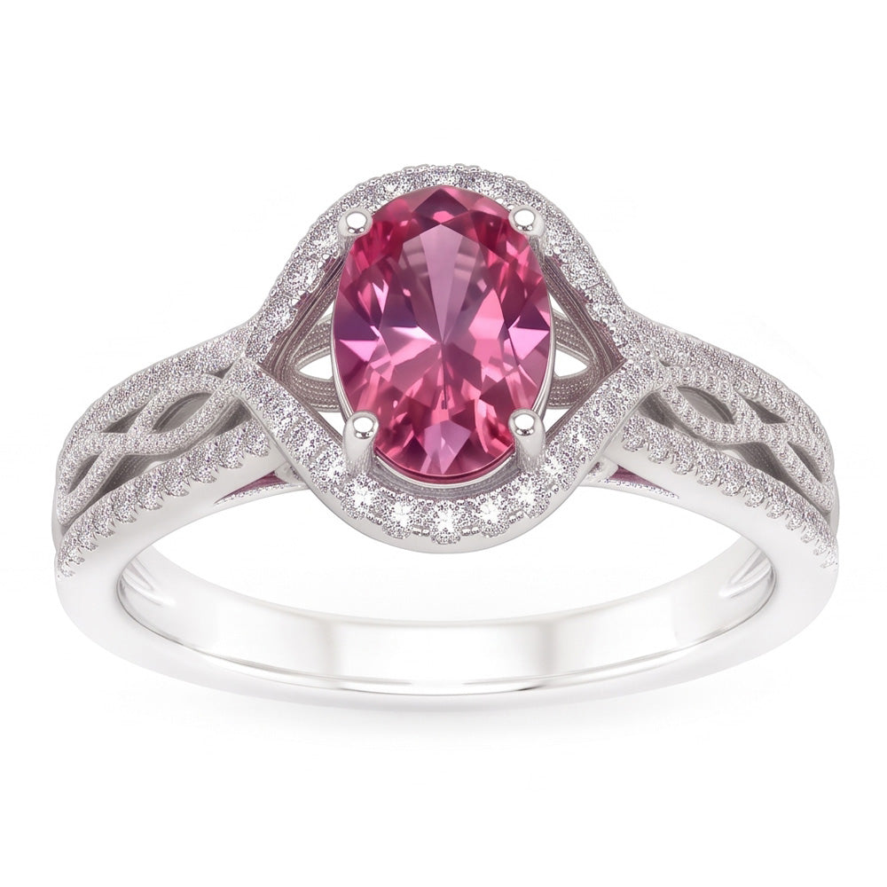 White Gold 14K 3.50 Ct Sapphire And Natural Earth Mined Diamond ( Not Lab Grown )s Anniversary Ring