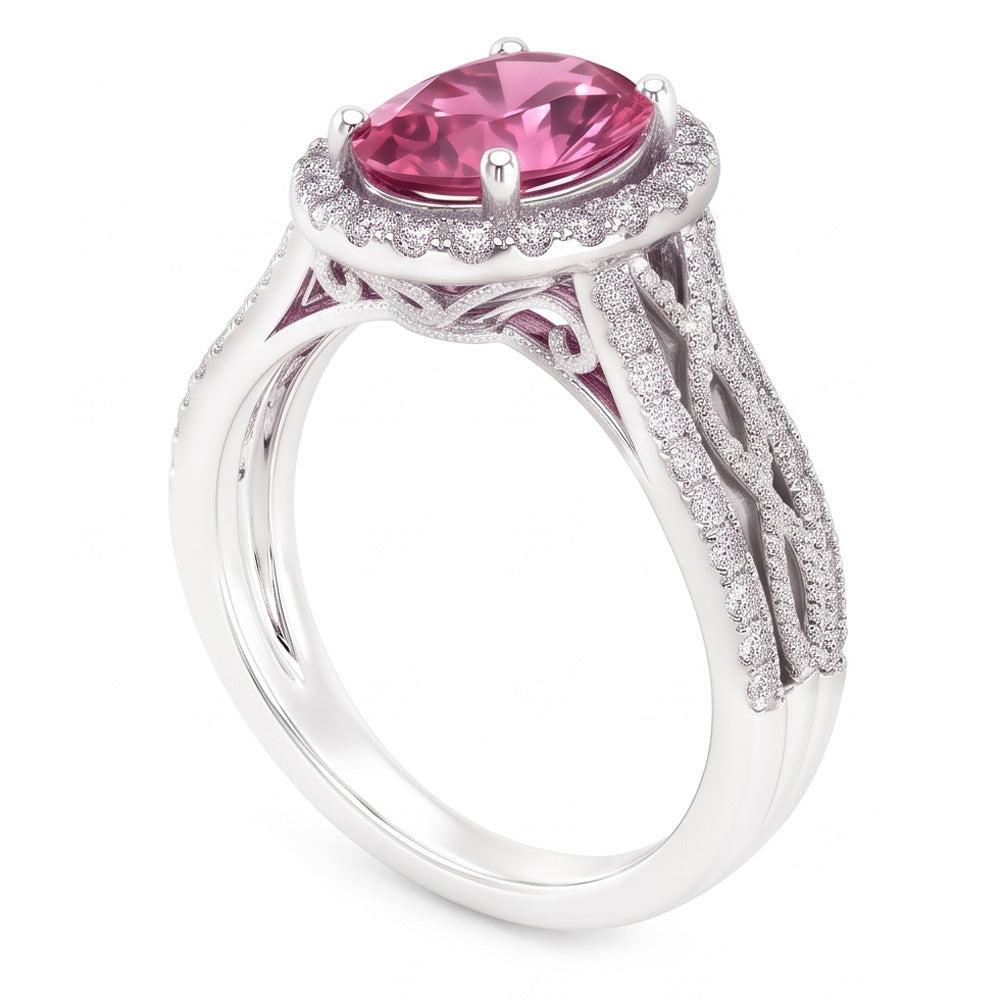 White Gold 14K 3.50 Ct Sapphire And Natural Earth Mined Diamond ( Not Lab Grown )s Anniversary Ring