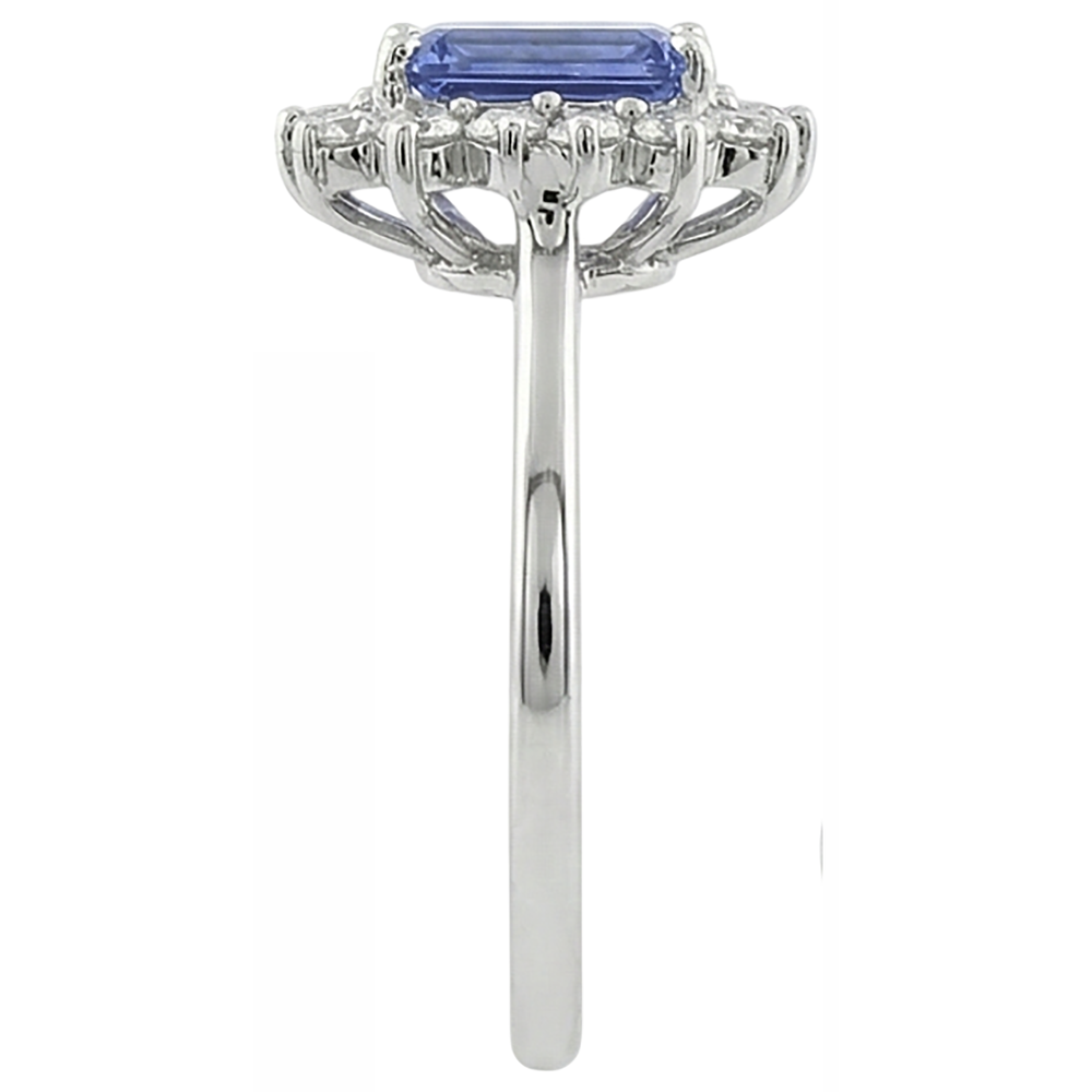 White Gold 14K 7 Ct Tanzanite And Natural Earth Mined Diamond ( Not Lab Grown )s Ring New