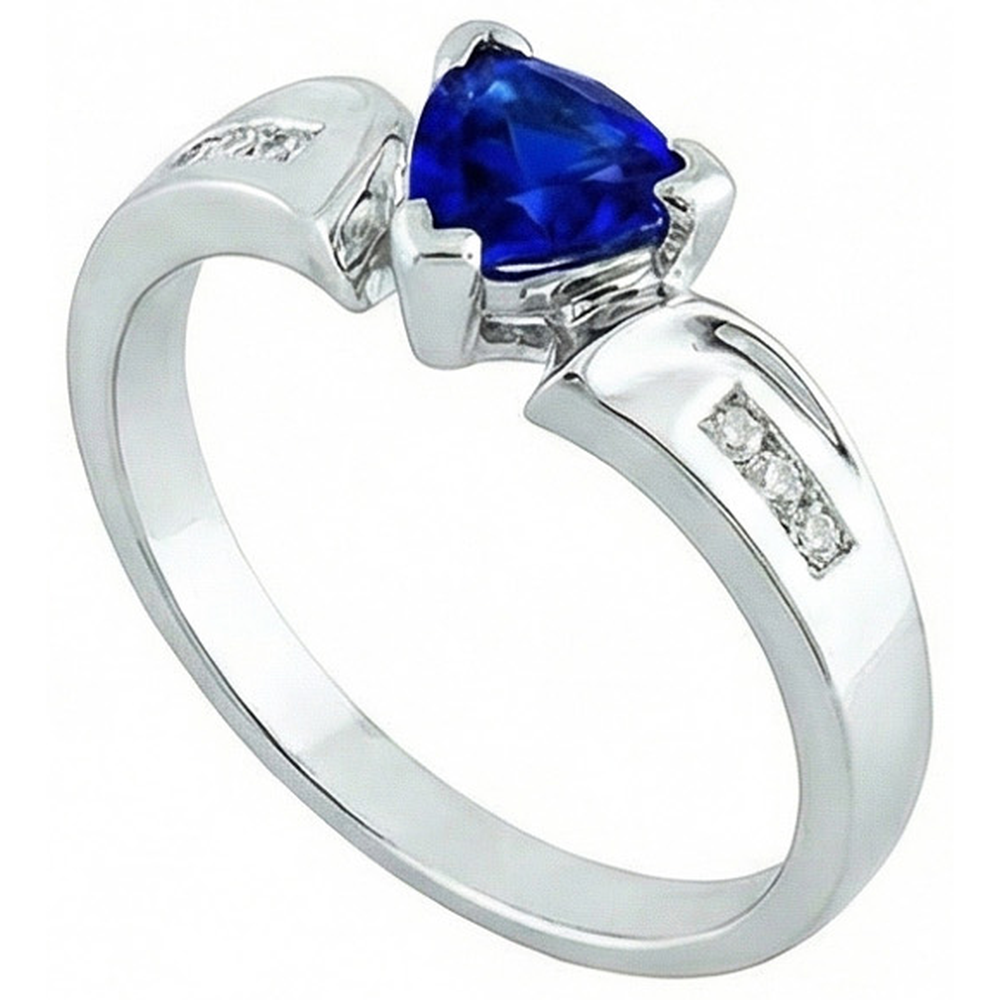 natural round sapphire 1.21ct ring close up detail