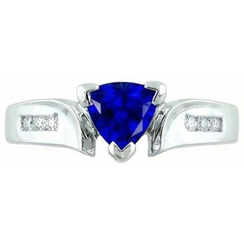 natural round sapphire 1.21ct ring side angle
