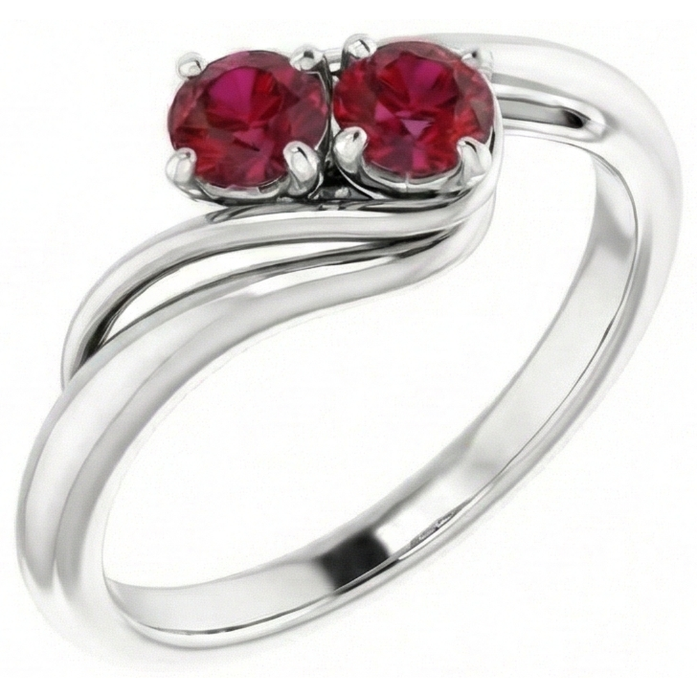 natural round ruby 1.60ct ring side angle