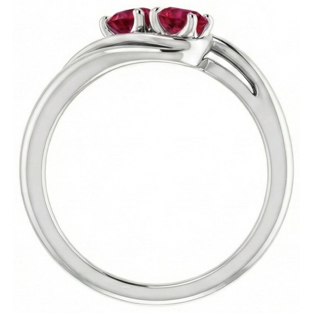 natural round ruby 1.60ct ring close up detail