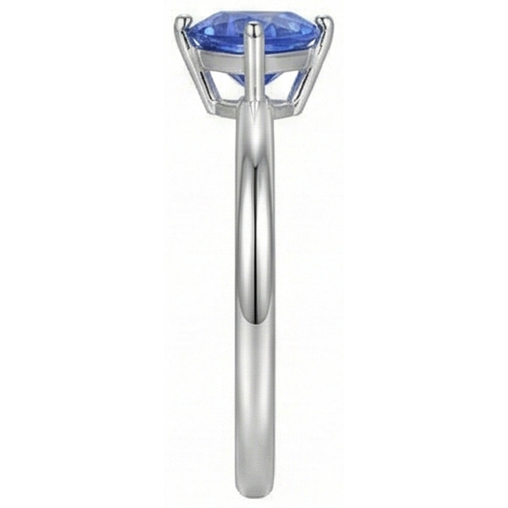 natural trillion sapphire 1.50ct ring profile view